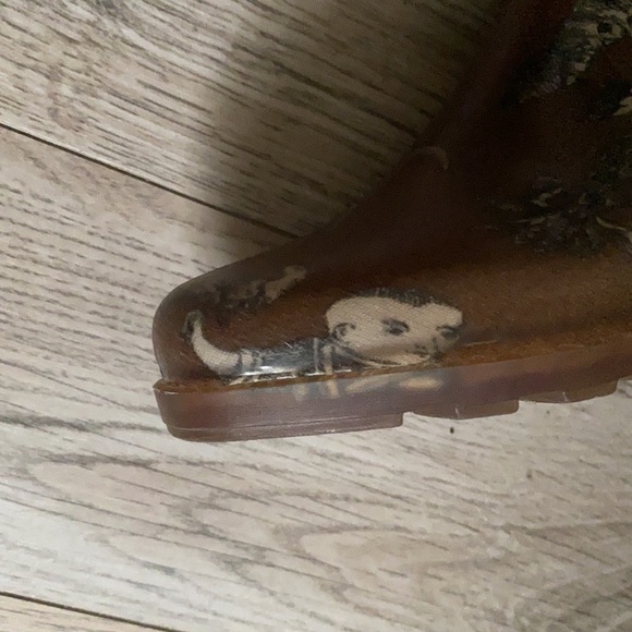 UNBRANDED Brown patterned “Wellingtons” Short Rainboots - Picture 9 of 9